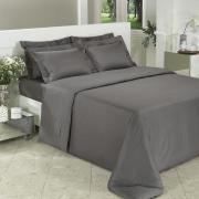 Enxoval Casal com Capa de Edredom 7 peas Cetim de Algodo 300 fios - Platinum Grafite - Dui Design