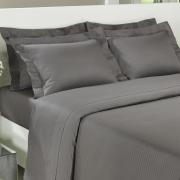 Enxoval Casal com Capa de Edredom 7 peas Cetim de Algodo 300 fios - Platinum Grafite - Dui Design