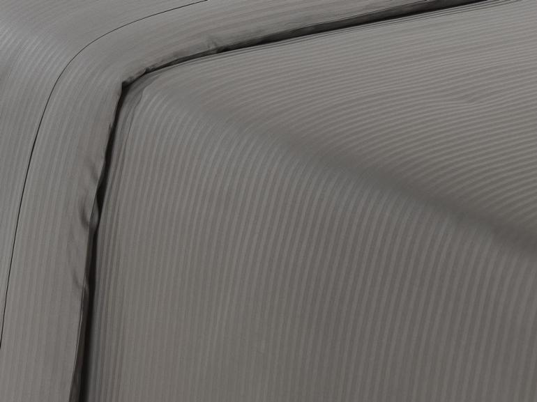 Enxoval Casal com Capa de Edredom 7 peas Cetim de Algodo 300 fios - Platinum Grafite - Dui Design