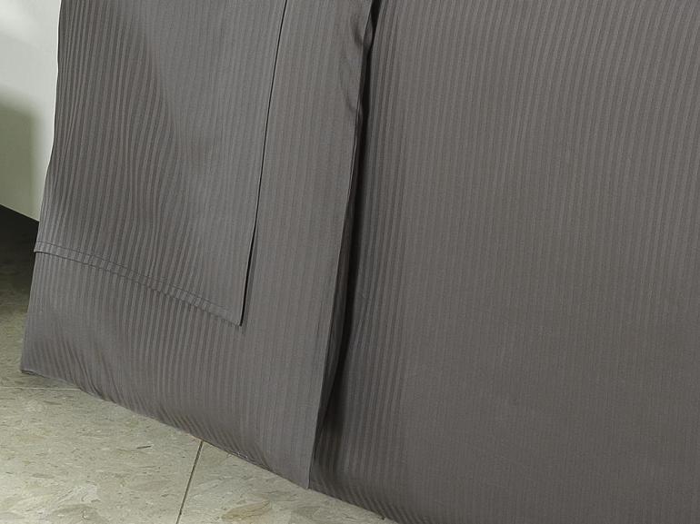 Enxoval Casal com Capa de Edredom 7 peas Cetim de Algodo 300 fios - Platinum Grafite - Dui Design