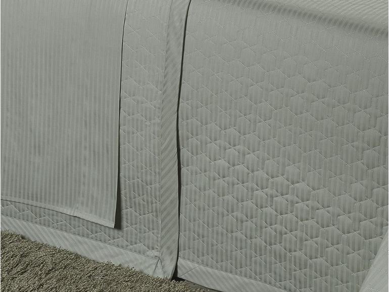 Kit: 1 Cobre-leito Casal + 2 porta-travesseiros Cetim de Algodo 300 fios - Platinum Verde - Dui Design