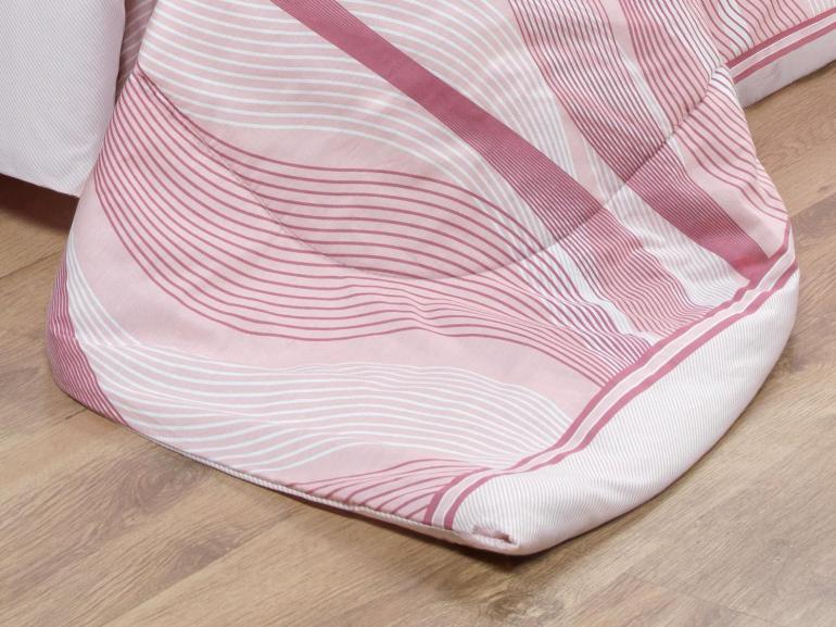 Jogo de Cama King Percal 180 fios - Platinus Rosa Velho - Dui Design