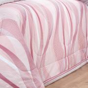 Jogo de Cama King Percal 180 fios - Platinus Rosa Velho - Dui Design