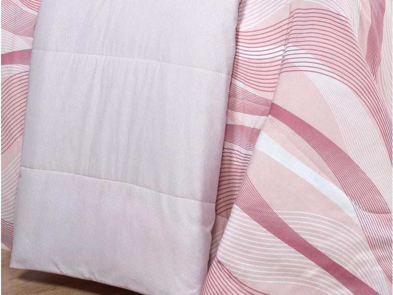 Jogo de Cama Solteiro Percal 180 fios - Platinus Rosa Velho - Dui Design