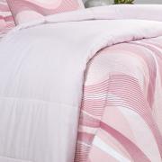 Jogo de Cama Solteiro Percal 180 fios - Platinus Rosa Velho - Dui Design