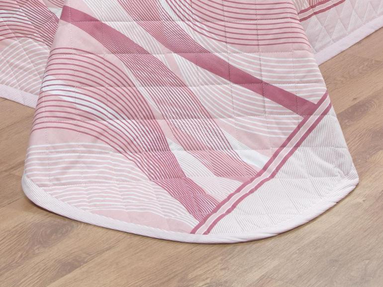 Kit: 1 Cobre-leito Casal + 2 Porta-travesseiros Percal 180 fios - Platinus Rosa Velho - Dui Design