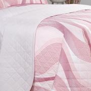 Kit: 1 Cobre-leito Casal + 2 Porta-travesseiros Percal 180 fios - Platinus Rosa Velho - Dui Design