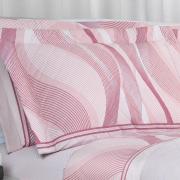 Kit: 1 Cobre-leito Casal + 2 Porta-travesseiros Percal 180 fios - Platinus Rosa Velho - Dui Design