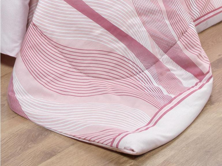 Edredom Casal Percal 180 fios - Platinus Rosa Velho - Dui Design