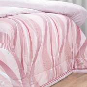 Edredom Casal Percal 180 fios - Platinus Rosa Velho - Dui Design