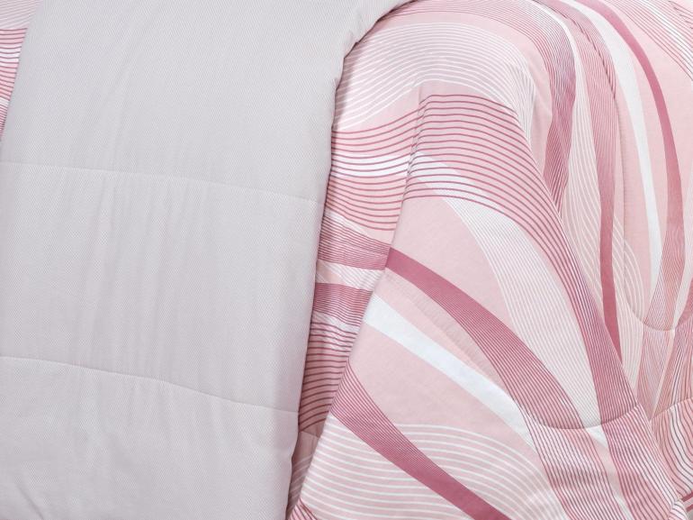 Edredom King Percal 180 fios - Platinus Rosa Velho - Dui Design