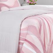 Edredom King Percal 180 fios - Platinus Rosa Velho - Dui Design