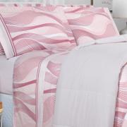 Edredom King Percal 180 fios - Platinus Rosa Velho - Dui Design