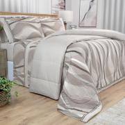 Jogo de Cama Solteiro Percal 180 fios - Platinus Taupe - Dui Design