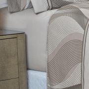 Jogo de Cama Solteiro Percal 180 fios - Platinus Taupe - Dui Design