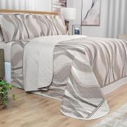 Kit: 1 Cobre-leito King + 2 Porta-travesseiros Percal 180 fios - Platinus Taupe - Dui Design