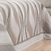 Kit: 1 Cobre-leito King + 2 Porta-travesseiros Percal 180 fios - Platinus Taupe - Dui Design