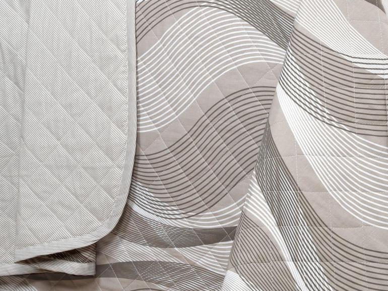 Kit: 1 Cobre-leito King + 2 Porta-travesseiros Percal 180 fios - Platinus Taupe - Dui Design