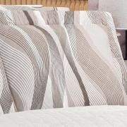 Kit: 1 Cobre-leito King + 2 Porta-travesseiros Percal 180 fios - Platinus Taupe - Dui Design