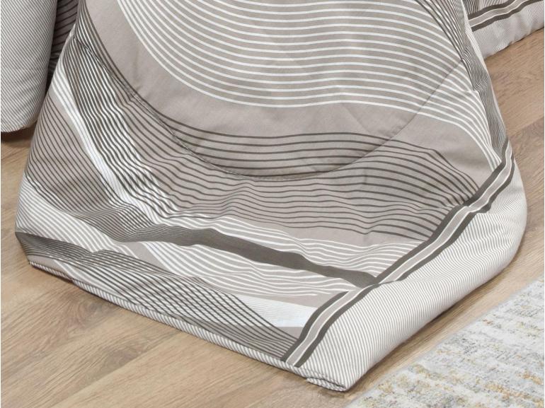 Edredom Casal Percal 180 fios - Platinus Taupe - Dui Design