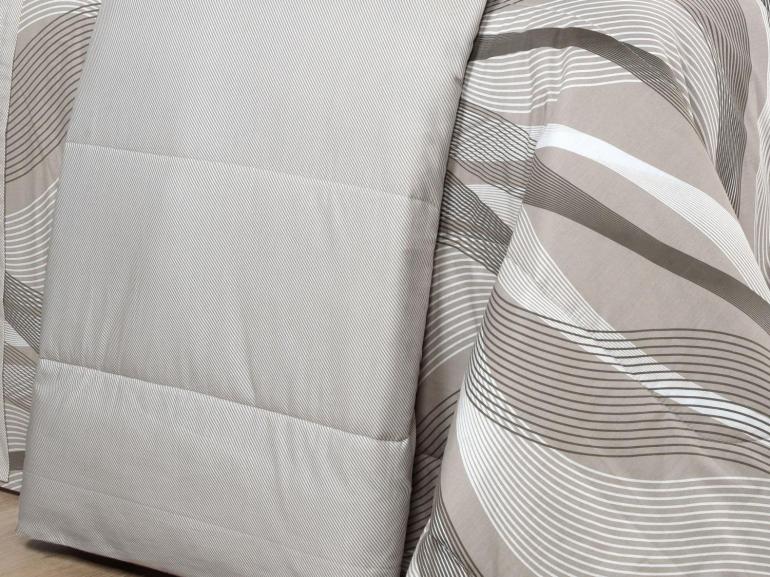 Edredom Casal Percal 180 fios - Platinus Taupe - Dui Design