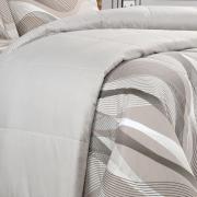 Edredom Casal Percal 180 fios - Platinus Taupe - Dui Design
