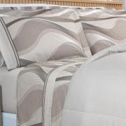 Edredom Casal Percal 180 fios - Platinus Taupe - Dui Design