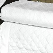 Kit: 1 Cobre-leito Casal + 2 porta-travesseiros Cetim 1.000 fios 100% Algodo - Podium Branco - Dui Design