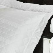 Kit: 1 Cobre-leito Casal + 2 porta-travesseiros Cetim 1.000 fios 100% Algodo - Podium Branco - Dui Design