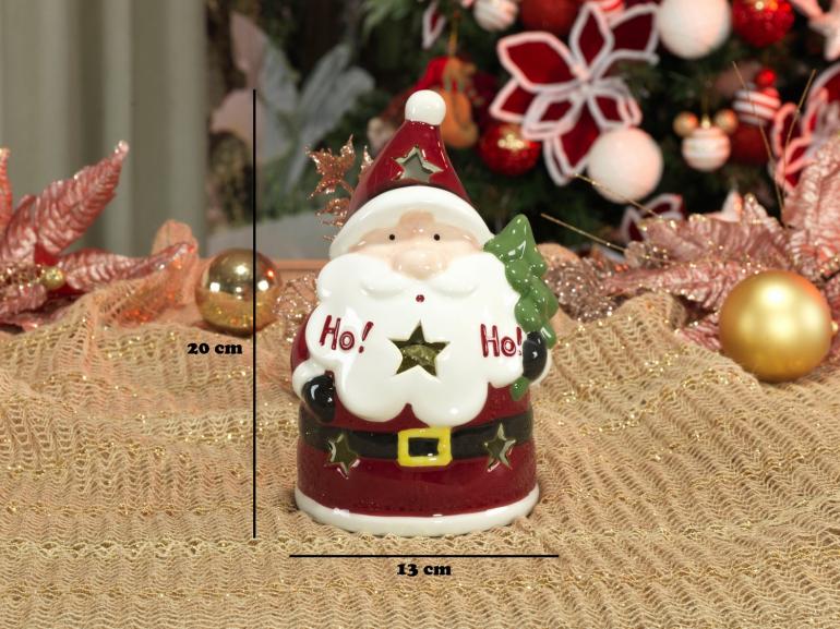 Porta Vela Natal de Cerâmica com 20cm de altura - Hohoho - Dui Design