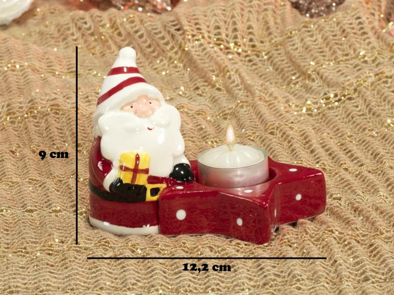 Porta Vela Natal de Cerâmica com 9cm de altura - Magia - Dui Design
