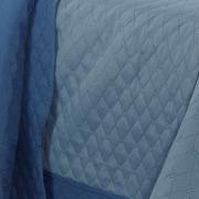 Kit: 1 Cobre-leito Queen Bouti de Microfibra Ultrasonic + 2 Porta-travesseiros - Portus Azul Indigo - Dui Design