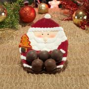 Prato Natal de Cerâmica Oval - Santa Claus 20x14,5cm - Dui Design