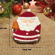 Prato Natal de Cerâmica Oval - Santa Claus 20x14,5cm - Dui Design