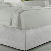 Saia para cama Box Matelassada com Bordado Inglês Queen - Primavera Branco - Dui Design