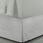 Saia para cama Box Matelassada com Bordado Inglês Casal - Primavera Branco - Dui Design