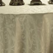 Toalha de Mesa Fácil de Limpar Redonda 180cm - Princess Bege - Dui Design
