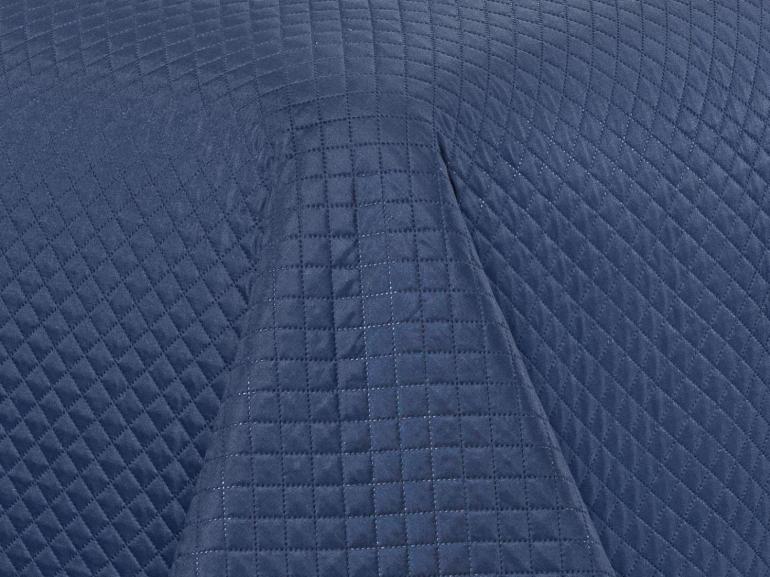 Kit: 1 Cobre-leito King Bouti de Microfibra Ultrasonic  + 2 Porta-travesseiros - Prisma Indigo - Dui Design