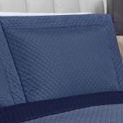 Kit: 1 Cobre-leito King Bouti de Microfibra Ultrasonic  + 2 Porta-travesseiros - Prisma Indigo - Dui Design
