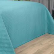 Kit: 1 Cobre-leito King Bouti de Microfibra Ultrasonic + 2 Porta-travesseiros - Prisma Turquesa - Dui Design