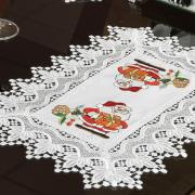 Jogo Americano Natal 4 Lugares (4 peas) com Bordado Richelieu 35x50cm - Prosperidade Branco - Dui Design