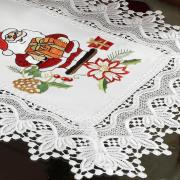 Trilho de Mesa Natal com Bordado Richelieu 40x85cm Avulso - Prosperidade Branco - Dui Design