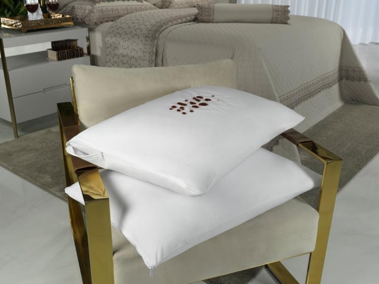 Protetor de travesseiro avulso impermeável Percal 200 fios - Block - Dui Design