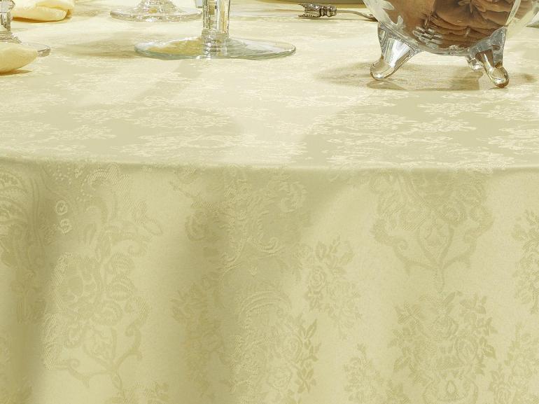 Toalha de Mesa Fácil de Limpar Redonda 180cm - Provence Vanilla - Dui Design
