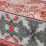 Kit: 1 Cobre-leito Casal + 2 Porta-travesseiros Percal 180 fios 100% Algodo - Provence Vermelho - Dui Design