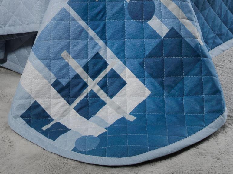 Jogo de Cama Casal 150 fios - Quasar Azul - Dui Design