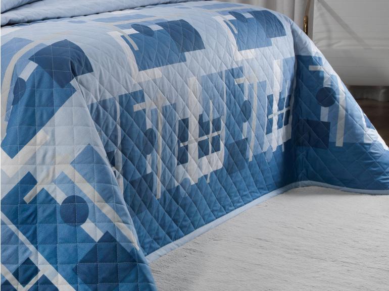 Jogo de Cama Casal 150 fios - Quasar Azul - Dui Design