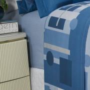 Jogo de Cama Casal 150 fios - Quasar Azul - Dui Design