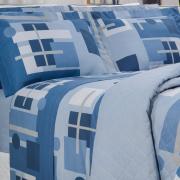 Jogo de Cama Casal 150 fios - Quasar Azul - Dui Design