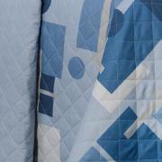 Kit: 1 Cobre-leito Casal + 2 Porta-travesseiros 150 fios - Quasar Azul - Dui Design